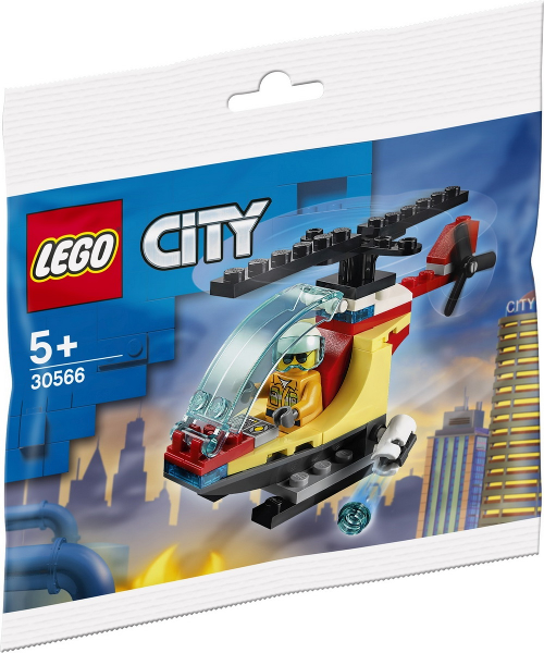 LEGO Town City Fire Helicopter Polybag Set #30566  BRAND NEW IN PACKET