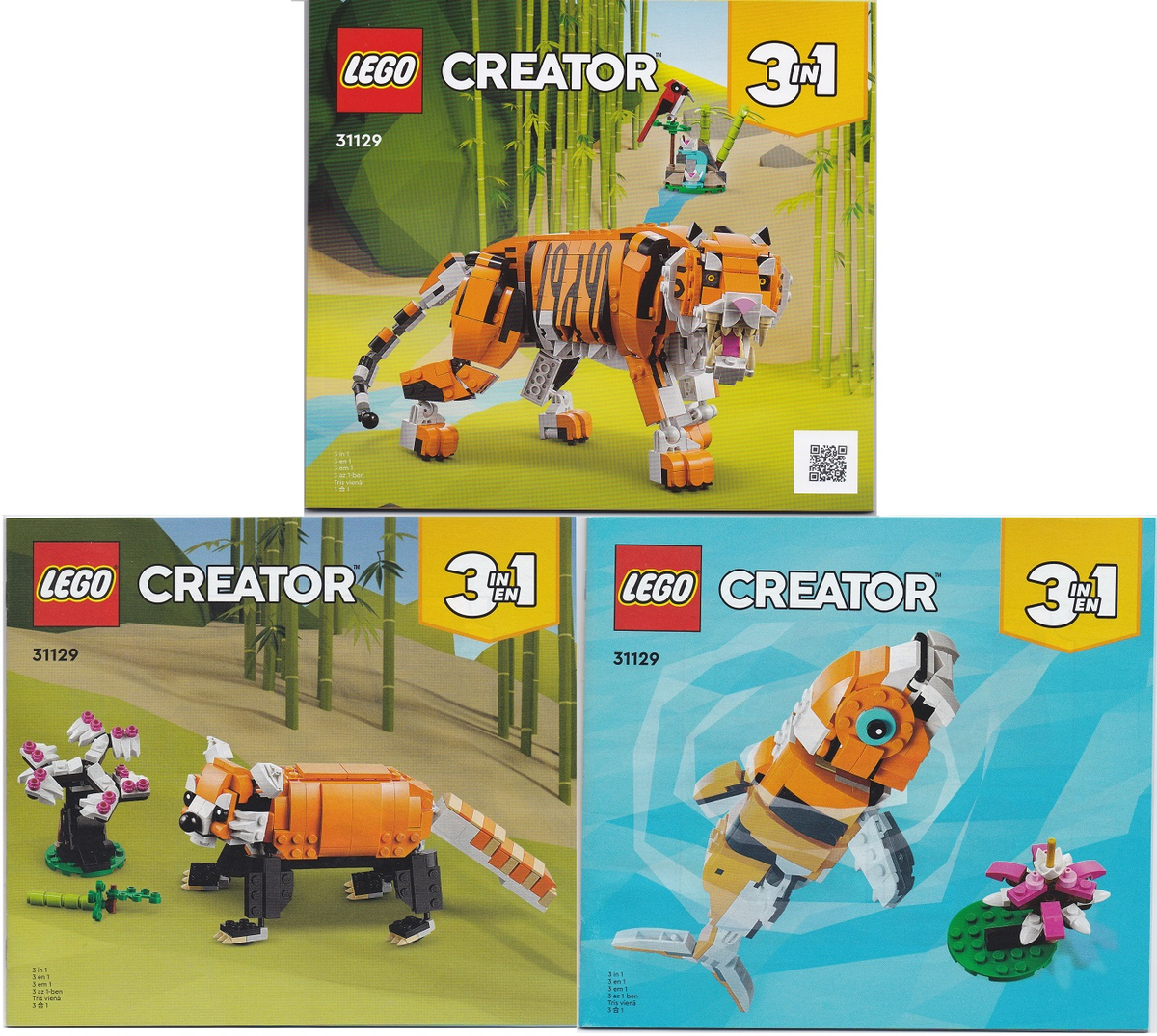 LEGO Creator Majestic Tiger Set #31129 Includes Instructions