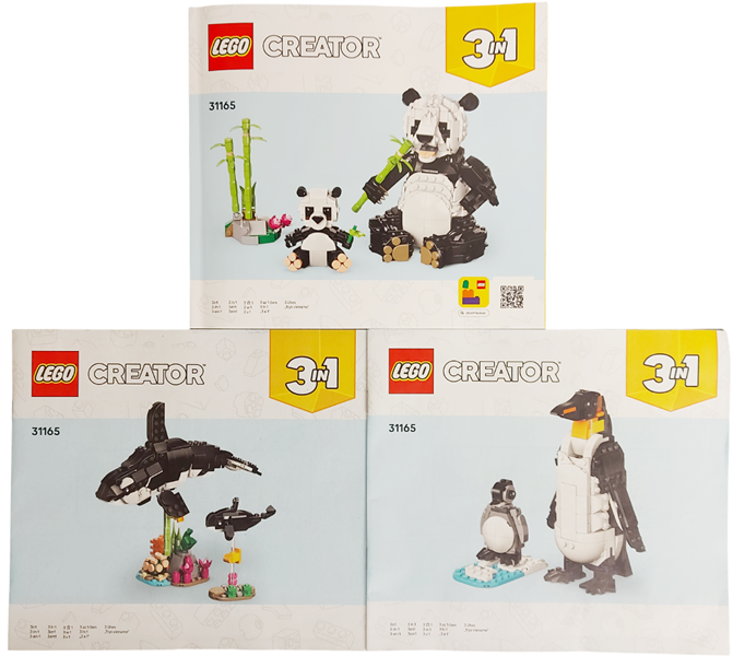 LEGO Creator Panda Family Set #31165 Includes Instructions