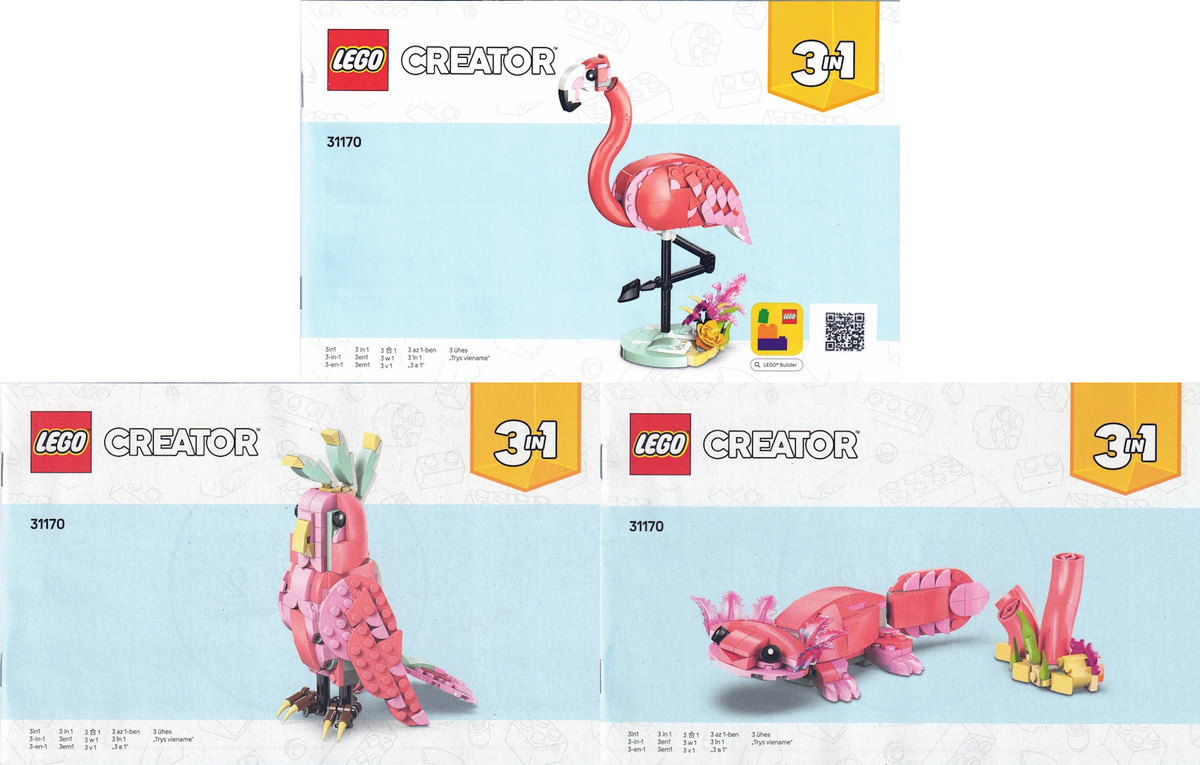 LEGO Creator Pink Flamingo Set #31170 Includes Instructions