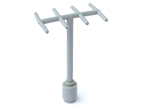 LEGO Vintage Classic Space Antenna with Spokes - Light Grey (Old Shade)
