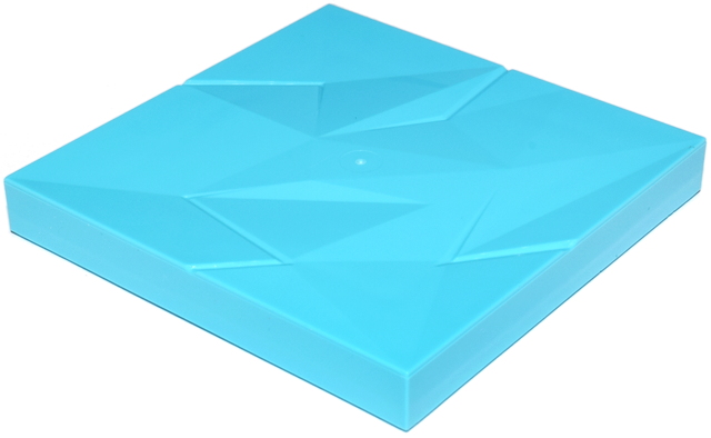 LEGO Medium Azure 6x6 with Ice Crystal Surface Profile