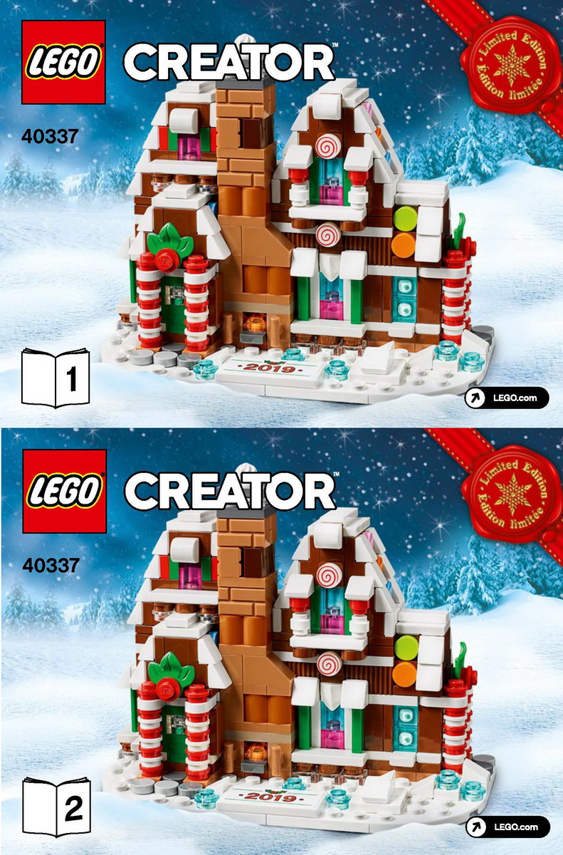 LEGO Creator Microscale Gingerbread House Set #40337 Includes Instructions