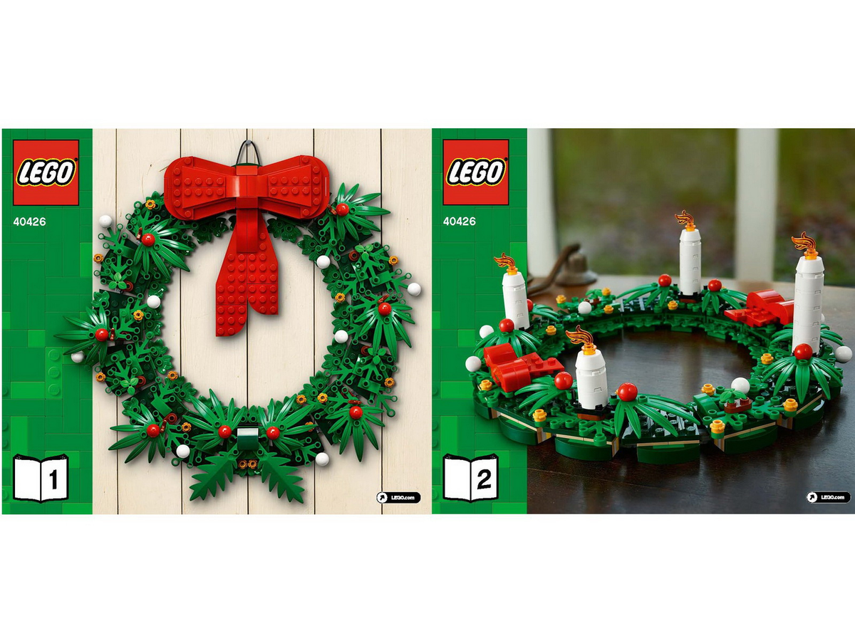 LEGO Christmas Wreath Set #40426 Includes Instructions