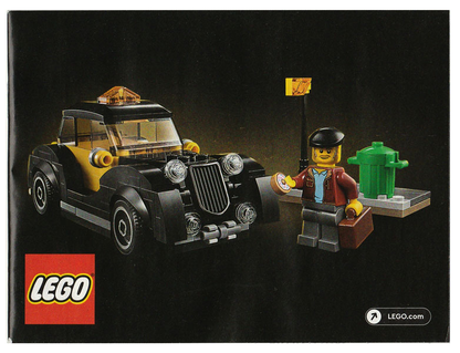 LEGO Icons Vintage Taxi Set #40532 Includes Instructions and Minifigure