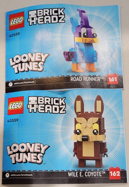 LEGO BrickHeadz Road Runner & Wile E. Coyote Set #40559 Includes Instructions