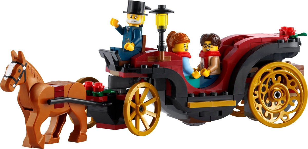 LEGO Christmas Wintertime Carriage Ride Set #40603 Includes Instructions and Minifigures