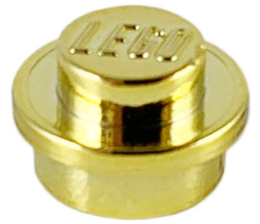 LEGO Chrome Gold Round Plate 1x1 Harry Potter Golden Snitch