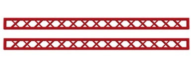 LEGO Vintage Support 1x16 Lattice Pack of 2 Red