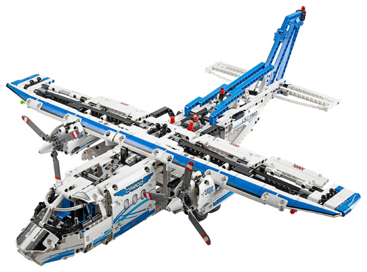 LEGO RARE Technic Airport Cargo Plane Set #42025 includes box, instructions and inside tray!