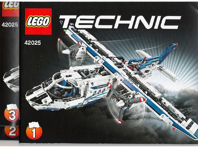 LEGO RARE Technic Airport Cargo Plane Set #42025 includes box, instructions and inside tray!