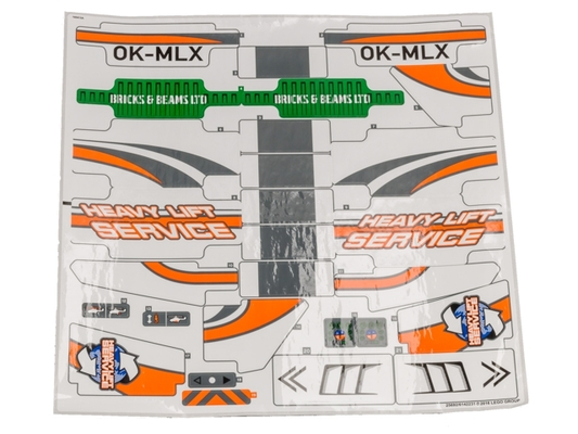 LEGO Technic Heavy Lift Helicopter Sticker Sheet ONLY for Set #42052