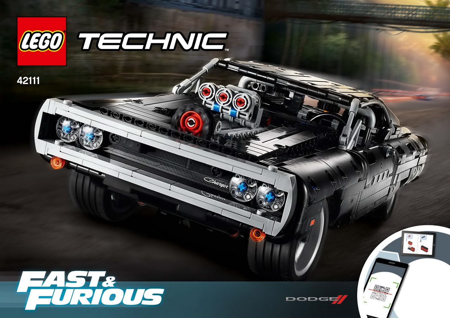 LEGO Technic Fast and Furious Dom's Dodge Charger Set #42111 - As Pictured