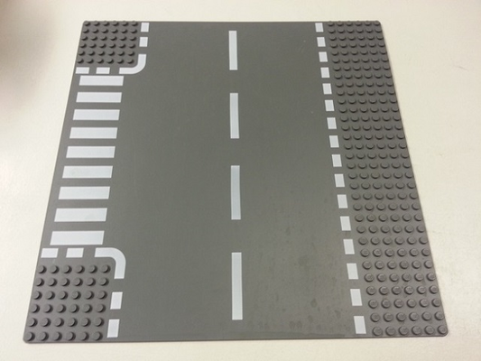 LEGO Baseplate 32x32 Dark Bluish Grey 6-Stud T Intersection with White Markings