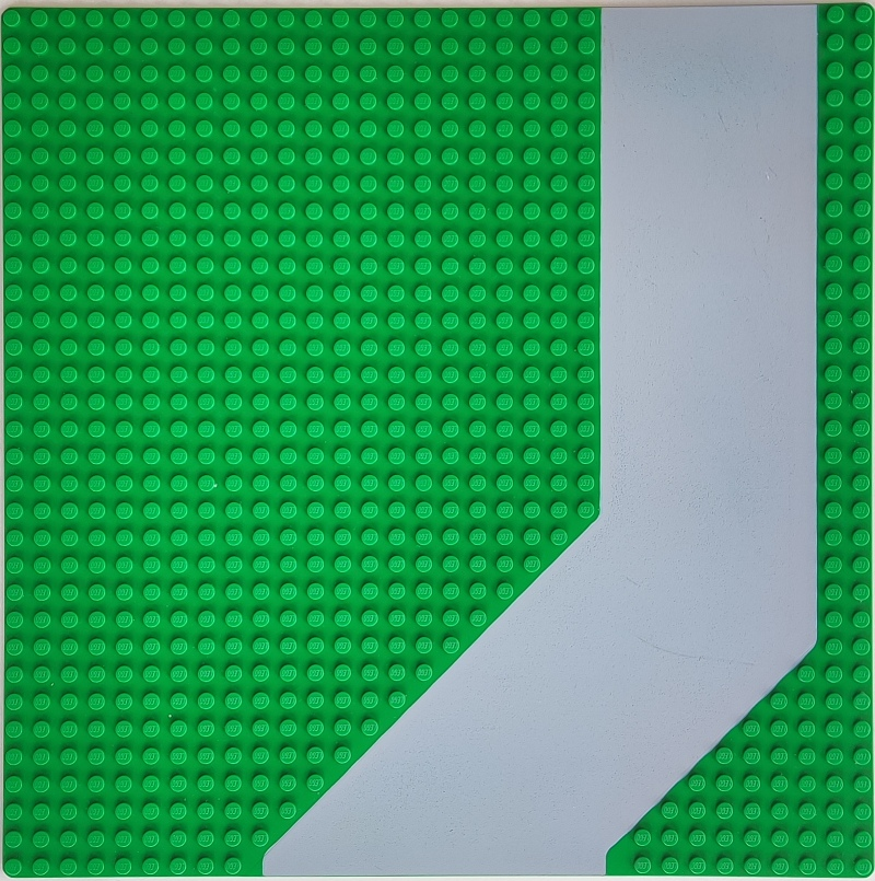 LEGO RARE Vintage 32x32 Green Road with Driveway Baseplate -  Classic Town Space