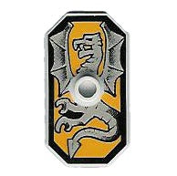 LEGO Castle Shield with Silver Dragon Pattern