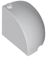 LEGO Light Bluish Grey Round Corner Brick 3x3x2 2/3 Dome Top