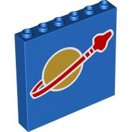 LEGO BRAND NEW Panel 1x6x5 with Classic Space Logo
