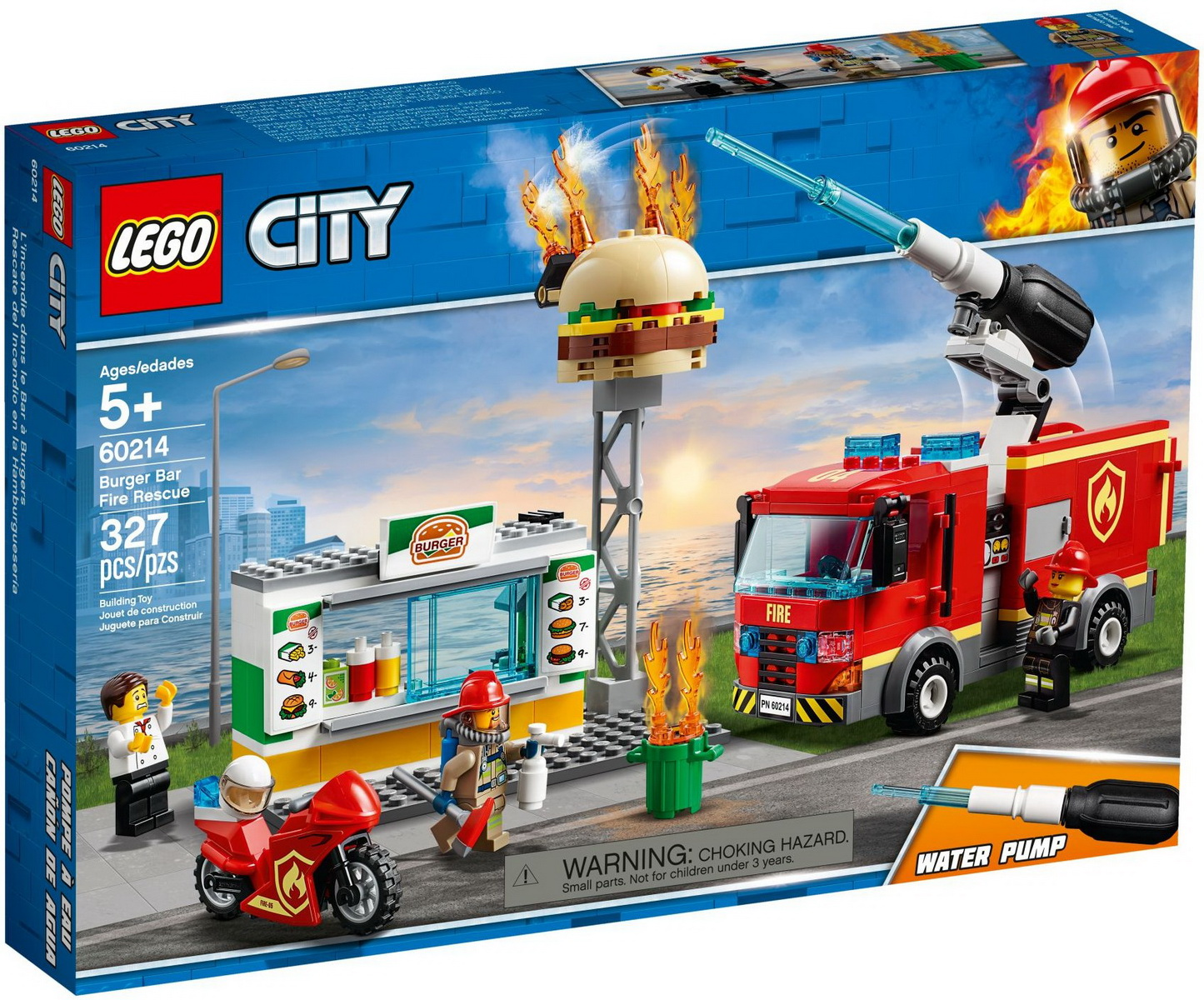 LEGO City Burger Bar Fire Rescue Set #60214 BRAND NEW IN BOX
