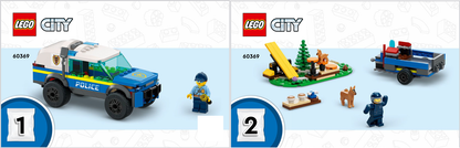 LEGO City Mobile Police Dog Training Set #60369 BRAND NEW Pieces Minifigures and Instructions