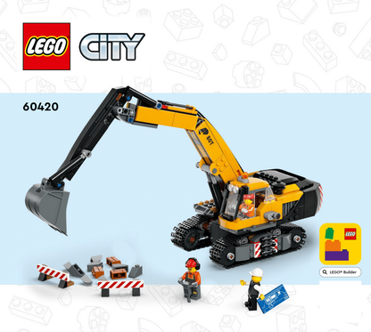 LEGO City Construction Excavator Set #60420 As Pictured
