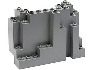 LEGO Rock Panel 4x10x6 Rectangular - Dark Bluish Grey - BURP (Big Ugly Rock Piece)