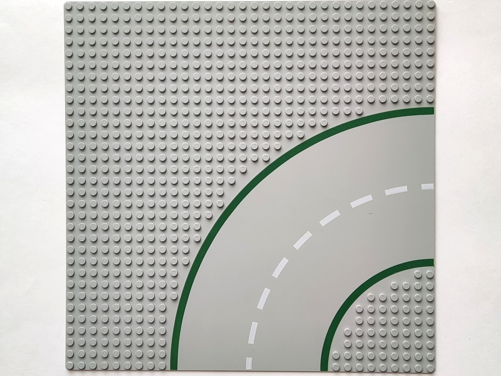 LEGO RARE Vintage 32x32 Light Grey (Old Shade) Road Curve Baseplate -  Classic Town Space