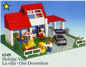 LEGO Vintage Town Classic Building Vacation House Set #6349 Incl. Minifigs & Instructions.