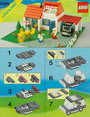 LEGO Vintage Town Classic Building Vacation House Set #6349 Incl. Minifigs & Instructions.