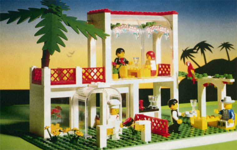 LEGO Vintage Classic Town Food & Drink Breezeway Cafe Set #6376 Incl. Minifigs & Instructions
