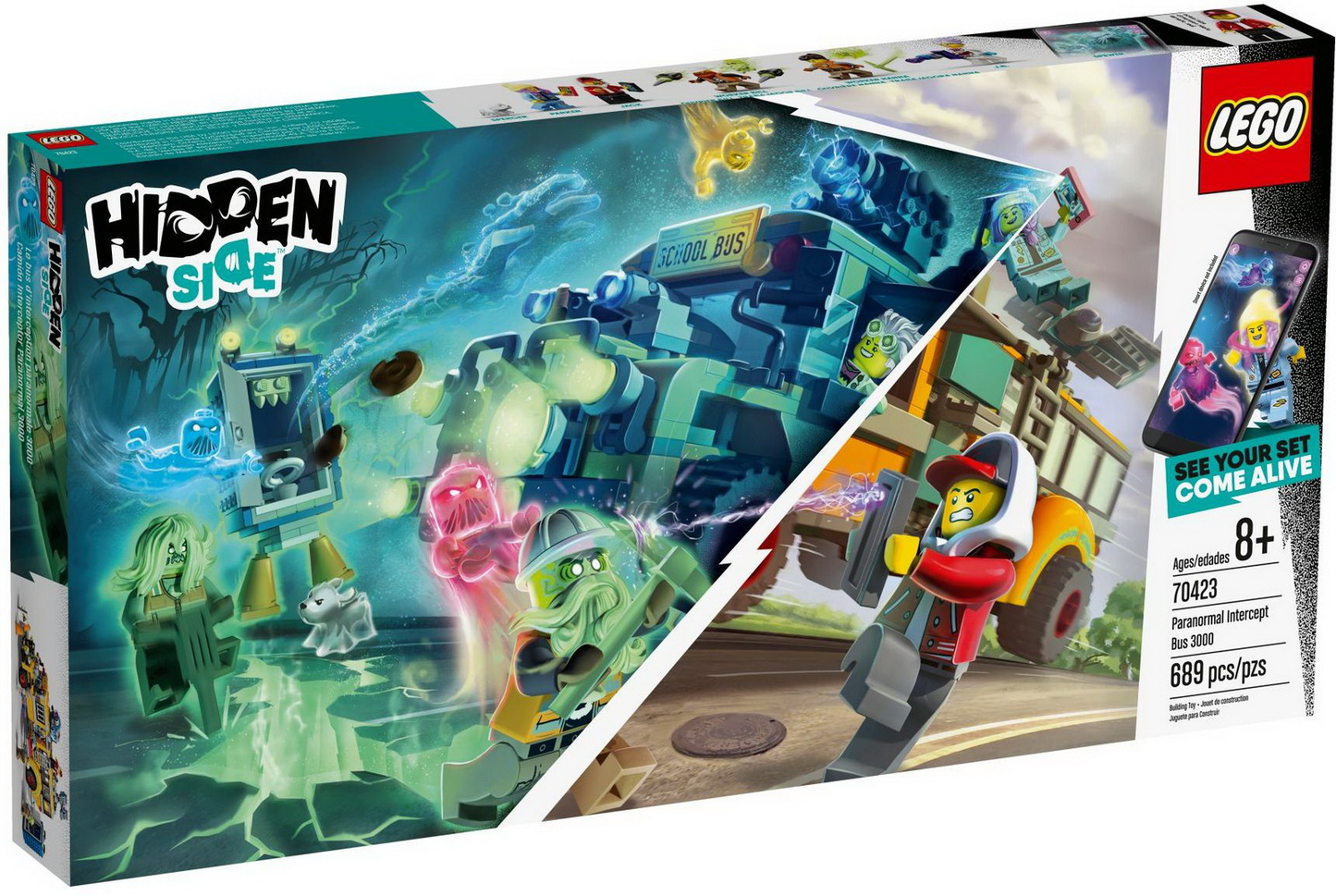 LEGO Hidden Side Paranormal Intercept Bus 3000 Set #70423 BRAND NEW IN BOX
