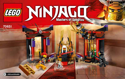 LEGO Ninjago Throne Room Showdown Set #70651 Includes Minifigures and Instructions