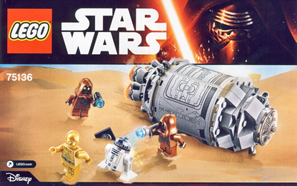 LEGO Star Wars Droid Escape Pod Set #75136 Includes Minifigures and Instructions