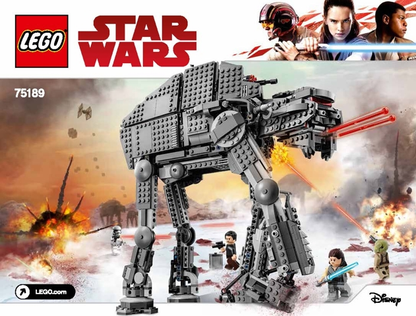 LEGO Star Wars First Order Heavy Assault Walker Set #75189 Includes Instructions, no Minifigures