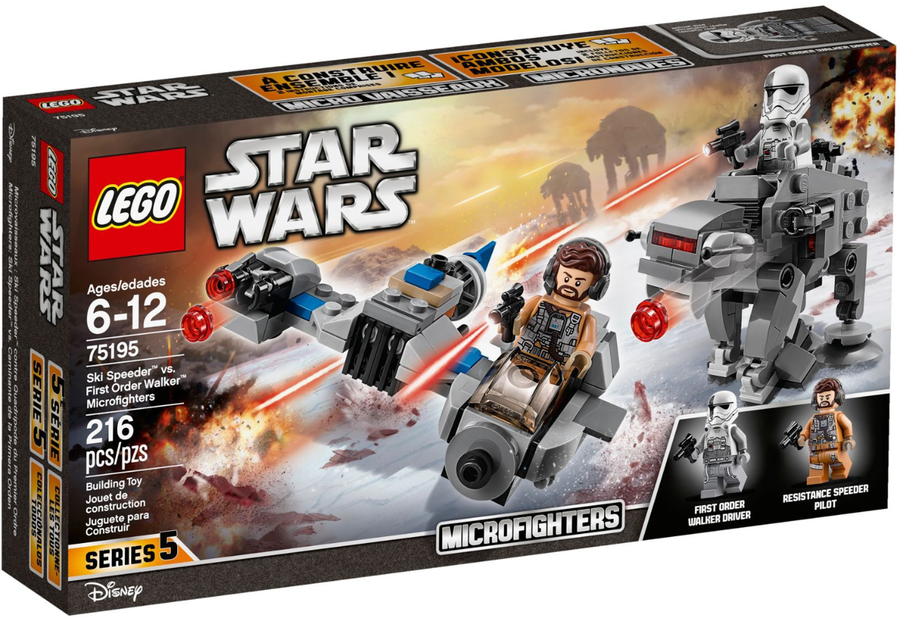 LEGO Star Wars Microfighters Ski Speeder Vs First Order Walker BRAND NEW Set #75195