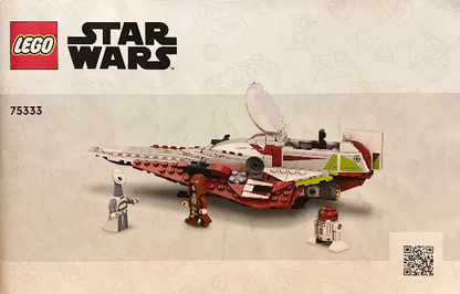 LEGO Star Wars Obi Wan Kenobi's Jedi Starfighter Set #75333 with Box and Instructions