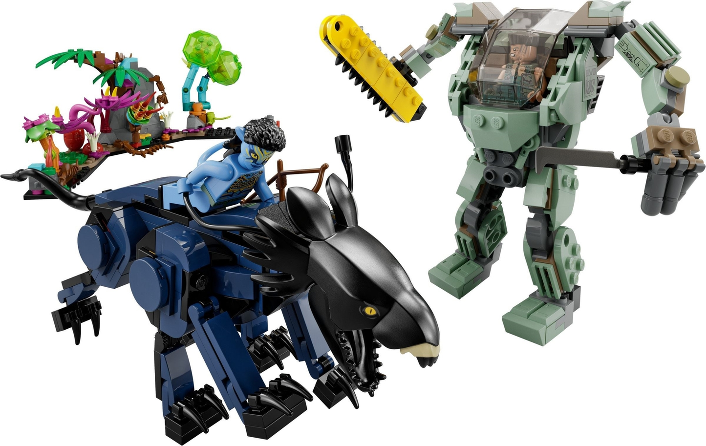 LEGO Avatar Neytiri and Thanator vs AMP Suit Quaritch Set #75571