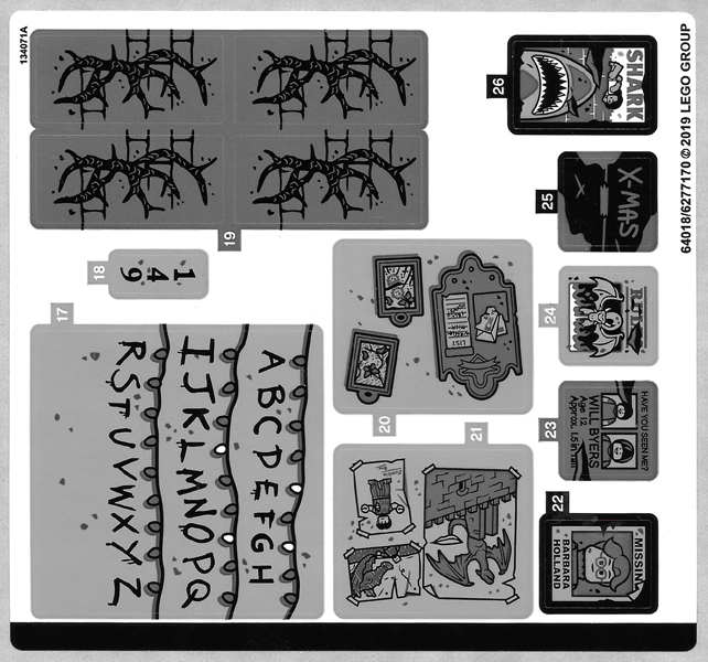 LEGO Stranger Things BRAND NEW Sticker Sheets 2 From Set #75810 The Upside Down