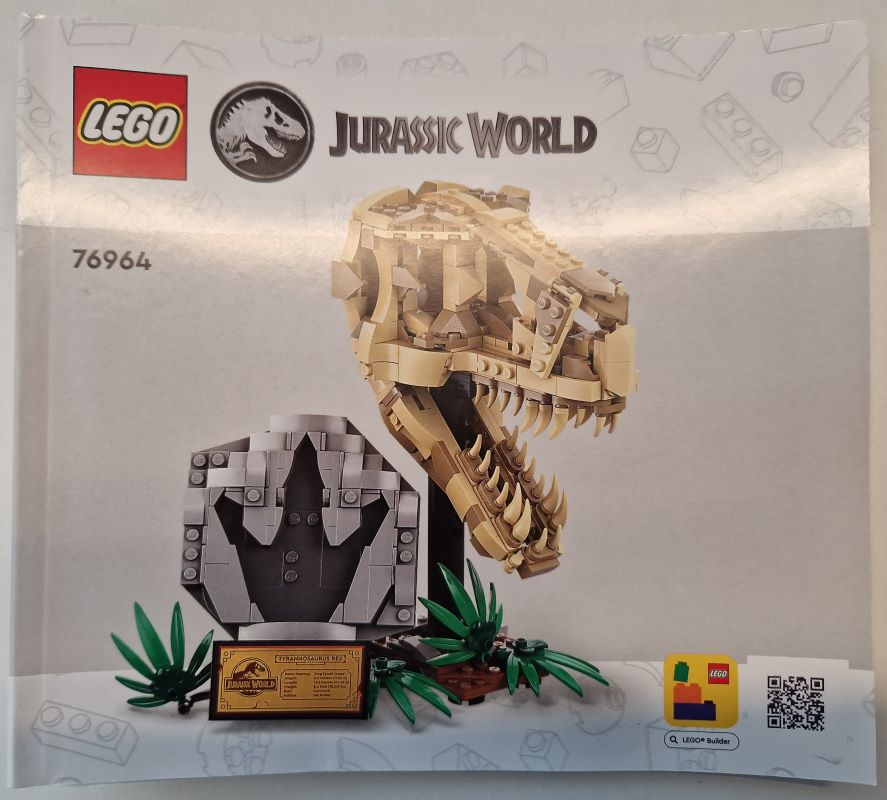 LEGO Jurassic World Dinosaur Fossils T. Rex Skull Set #76964 Includes Instructions
