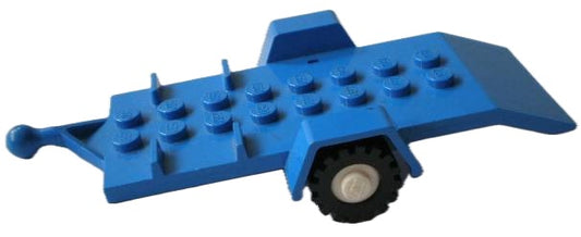 LEGO Vintage Vehicle Trailer Blue with White Wheels