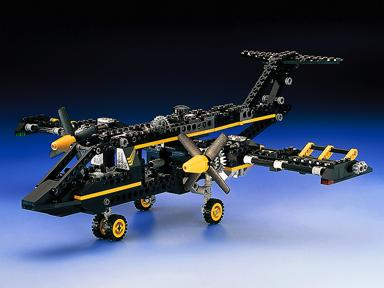 LEGO RARE Vintage Technic Airport Black Hawk Set #8425 includes box, instructions and inside tray!