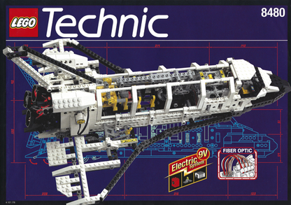 LEGO RARE Vintage Technic Space Exploration Space Shuttle Set #8480 includes box, instructions and inside tray!