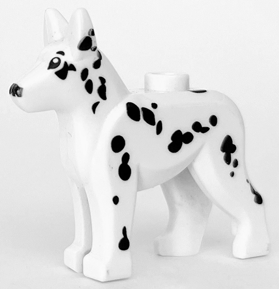 LEGO Animals Dog / German Shepherd with Black Eyes, Nose and Spots