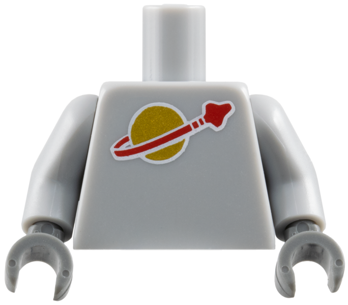 LEGO Rocket Boy Minifigure with Light Bluish Grey Classic Space Logo Torso
