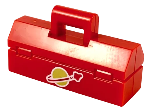 LEGO Red Toolbox with Space Logo