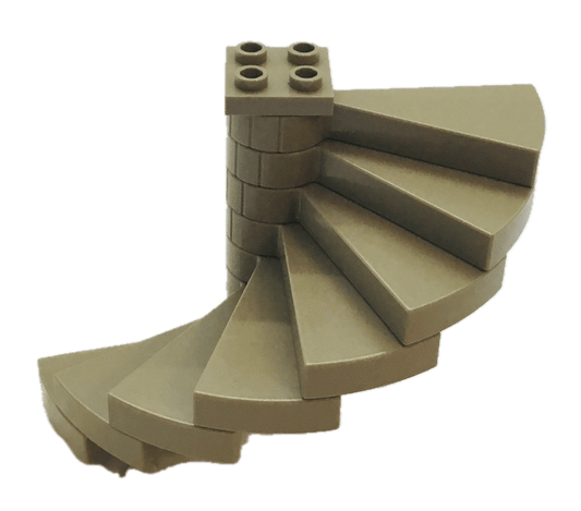 Dark Tan Spiral Stairs