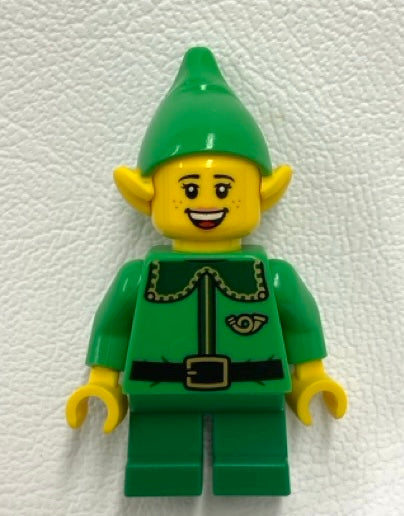 LEGO Winter Village Elf BRAND NEW Minifigure Christmas Holiday (Female with Freckles and Open/Closed Eyes)