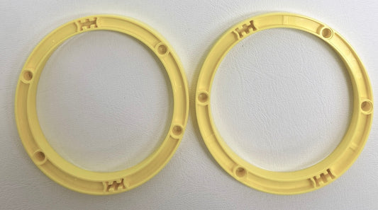 LEGO Bright Light Yellow Support Girder / Ring 11x11 Pack of 2