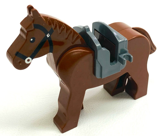 LEGO Animal Horse With Dark Bluish Grey 2 Clip Saddle