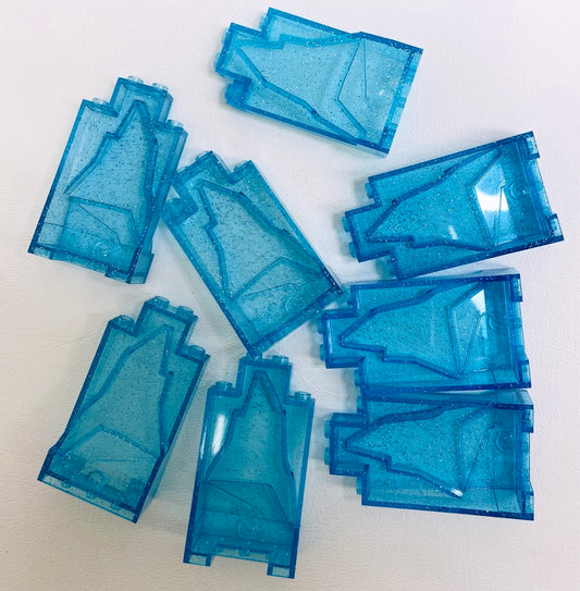 LEGO Glitter Trans Light Blue Ice / Rock Panels Fun Pack